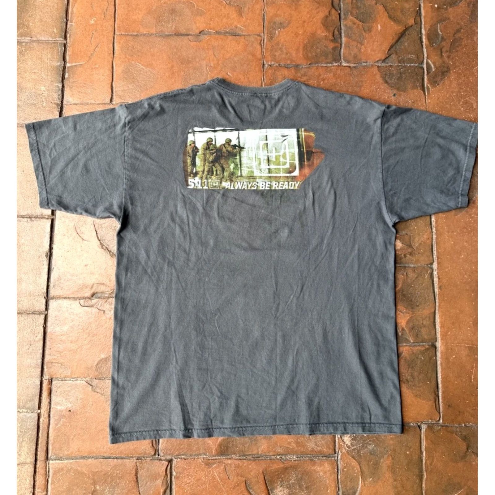 Vintage 5.11 Tactical Always Be Ready Military T-Shirt Mens XL Gray Short Sleeve Size US XL / EU 56 / 4 - 2 Thumbnail