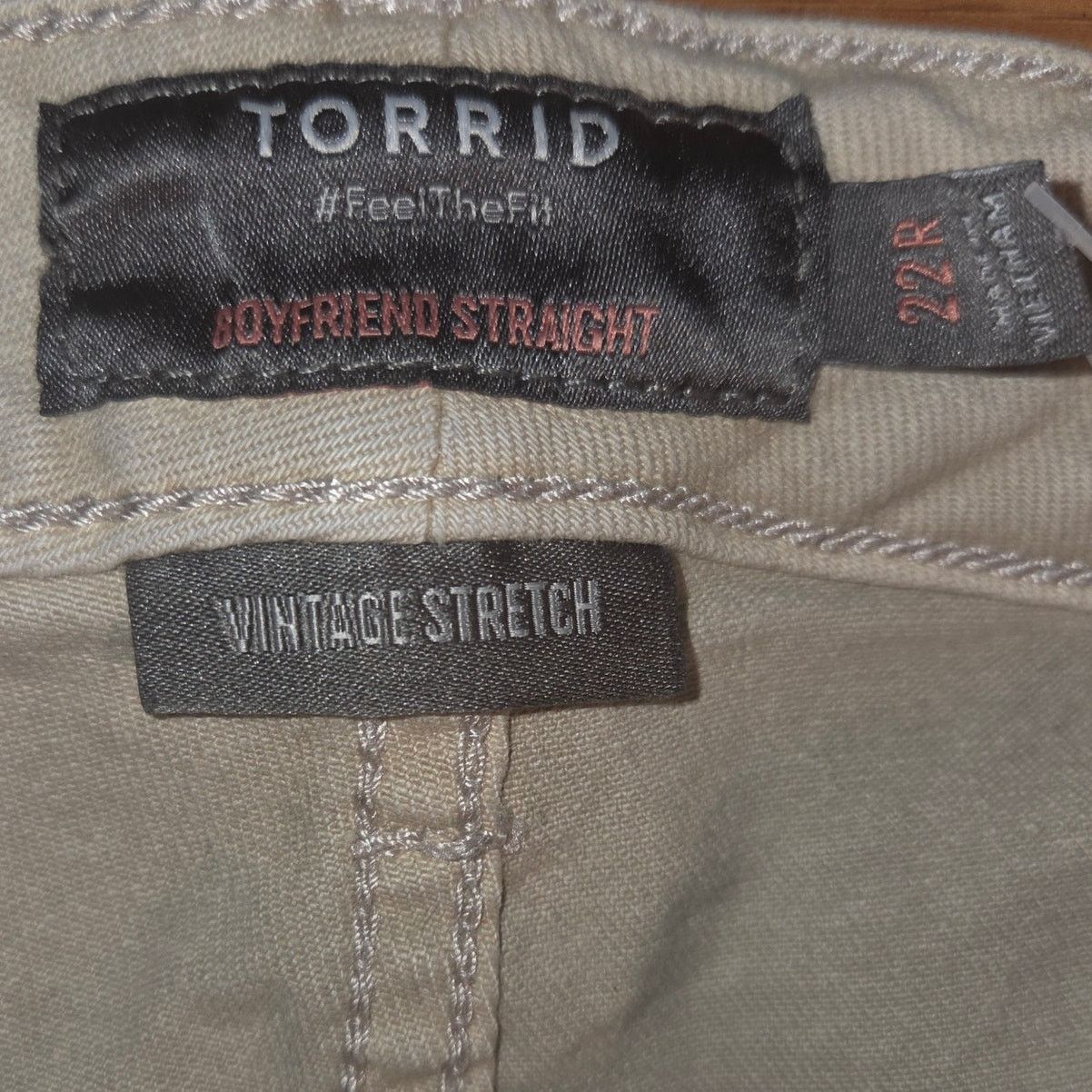 Ann Taylor TAN TORRID BOYFRIEND VINTAGE STRETCH WOMENS 22R DENIM JEANS Size 42" / US 20 - 4 Thumbnail
