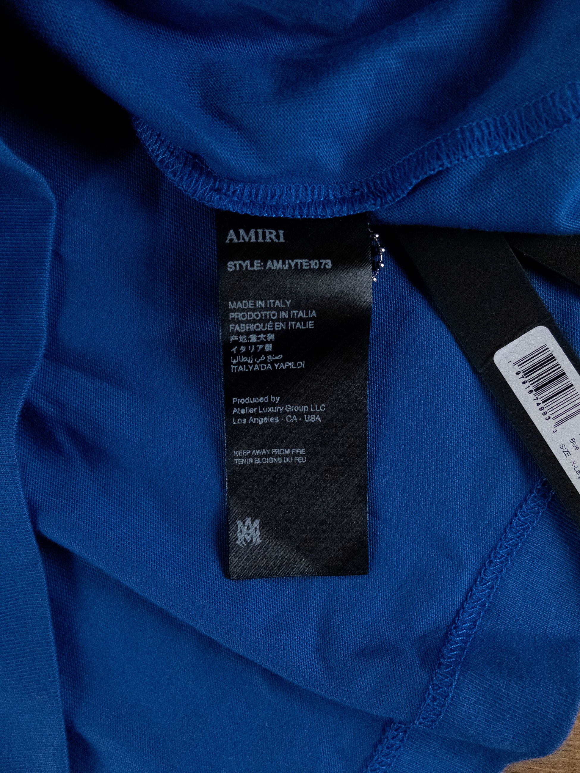 Amiri AMIRI Core collection blue logo print t-shirt XL Size US XL / EU 56 / 4 - 7 Thumbnail