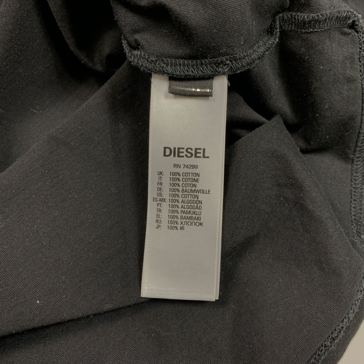 Diesel Diesel T-shirt Long Sleeve Gothic Logo Black Size S / US 4 / IT 40 - 3 Thumbnail