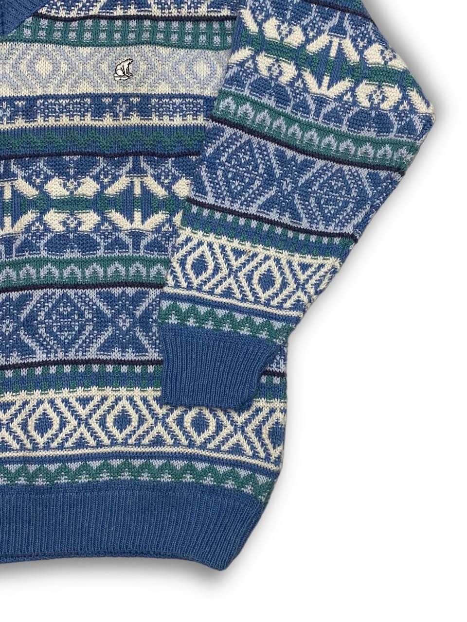 Vintage VIntage NORTH POLE Winter Pattern Wool Sweater M515 Size US M / EU 48-50 / 2 - 2 Thumbnail