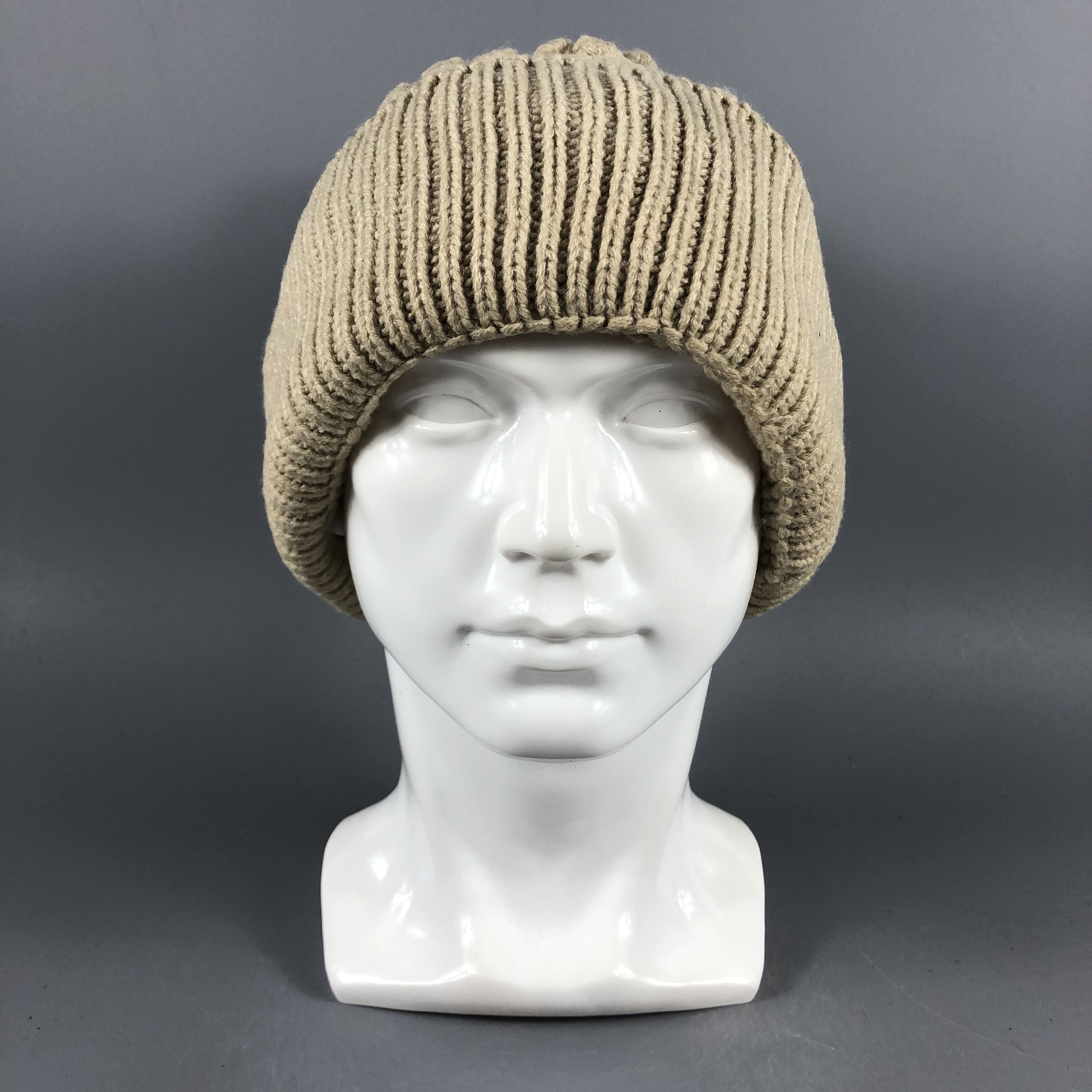 Vintage Womens Unknown Knit Pompom Beanie Snow Hat Snow Cap -D1294 Size ONE SIZE - 2 Thumbnail