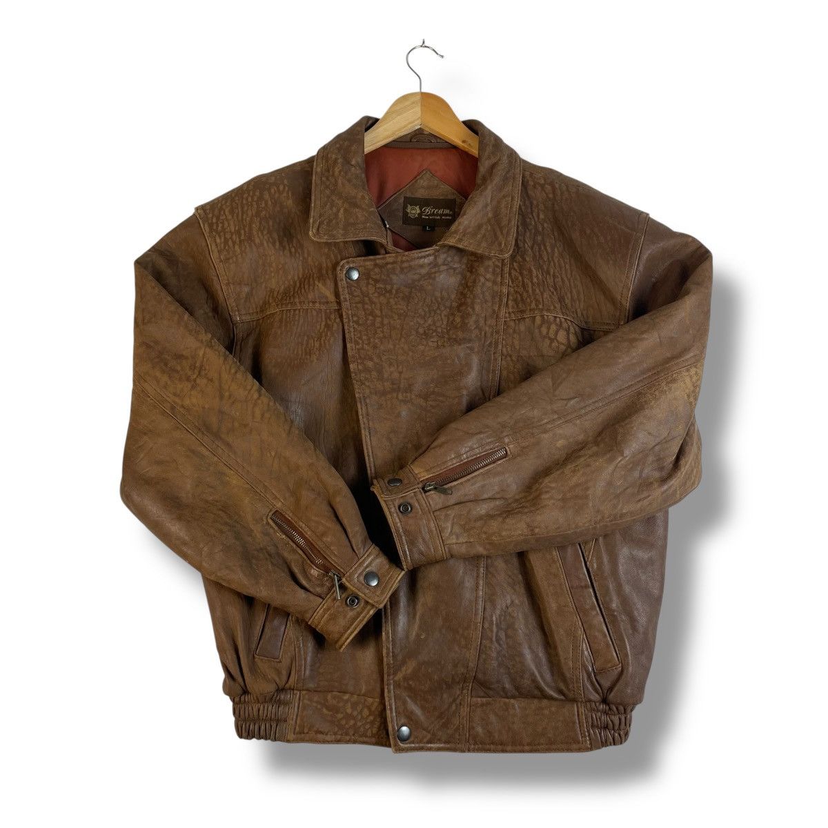 Issey Miyake VINTAGE BREAM NEW ZEALAND LAMB LEATHER JACKET Size US L / EU 52-54 / 3 - 3 Thumbnail