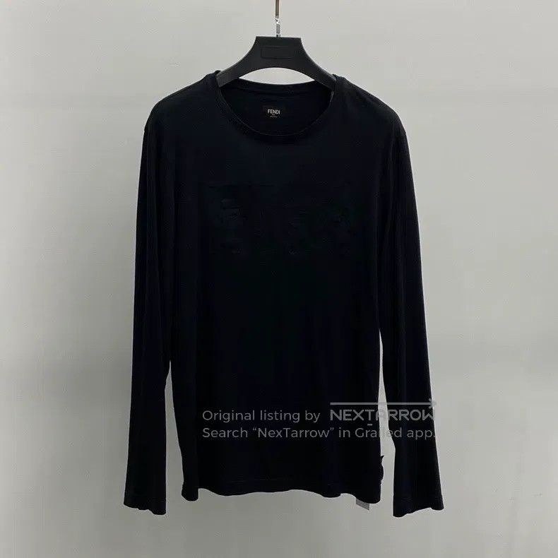 Fendi Fendi Black long-sleeve chest dark pattern logo base layer Size US M / EU 48-50 / 2 - 1 Thumbnail