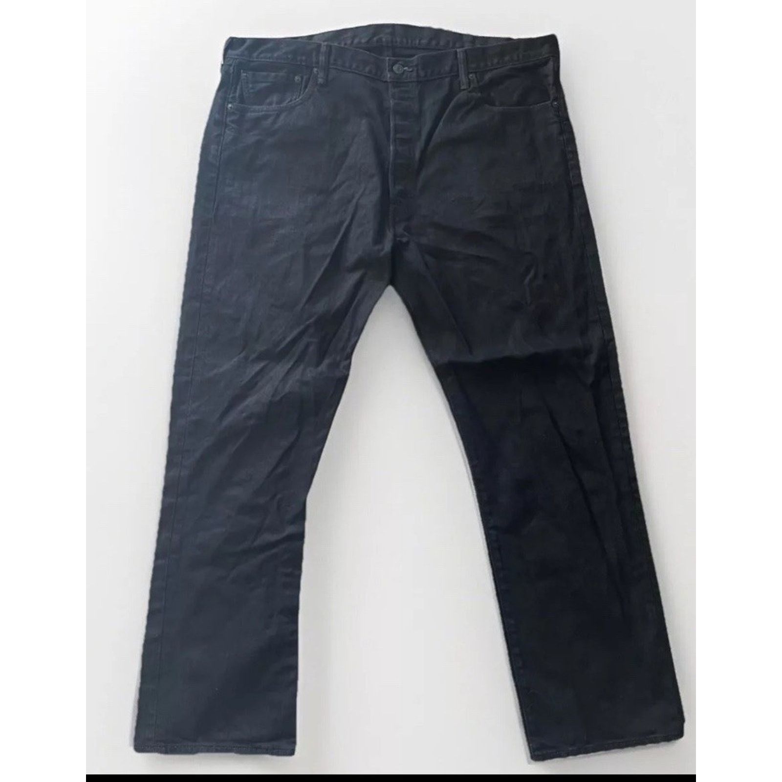 Levi's 2012 New Men's 44x32 Levi's 501 Button Fly Black Jeans Read Size US 44 / EU 60 - 3 Thumbnail