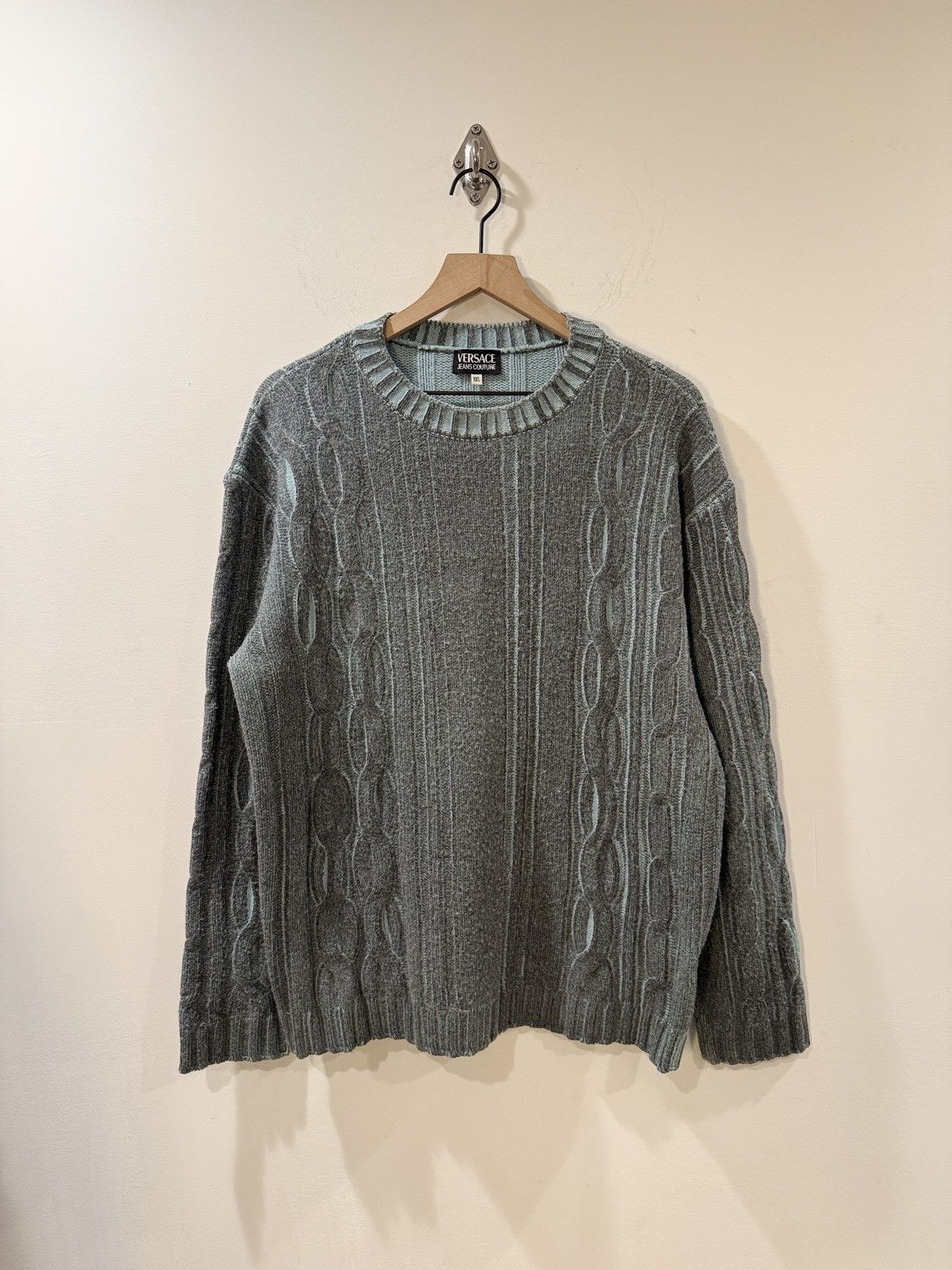 Versace Jeans Couture Vintage Versace Jeans Couture Cable Knit Sweater Size US XXL / EU 58 / 5 - 2 Thumbnail