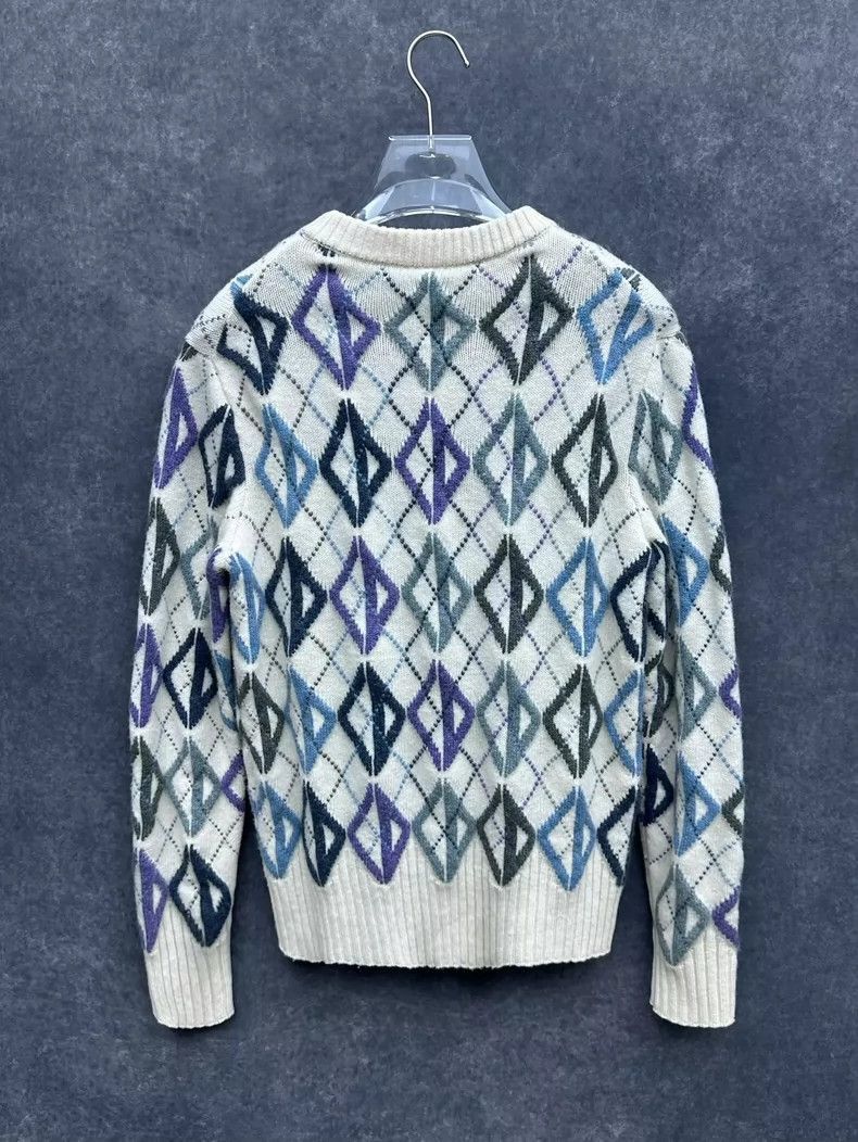 Dior Dior DIOR Men's Knit Sweater with Diamond Pattern-2507 Size US S / EU 44-46 / 1 - 2 Thumbnail