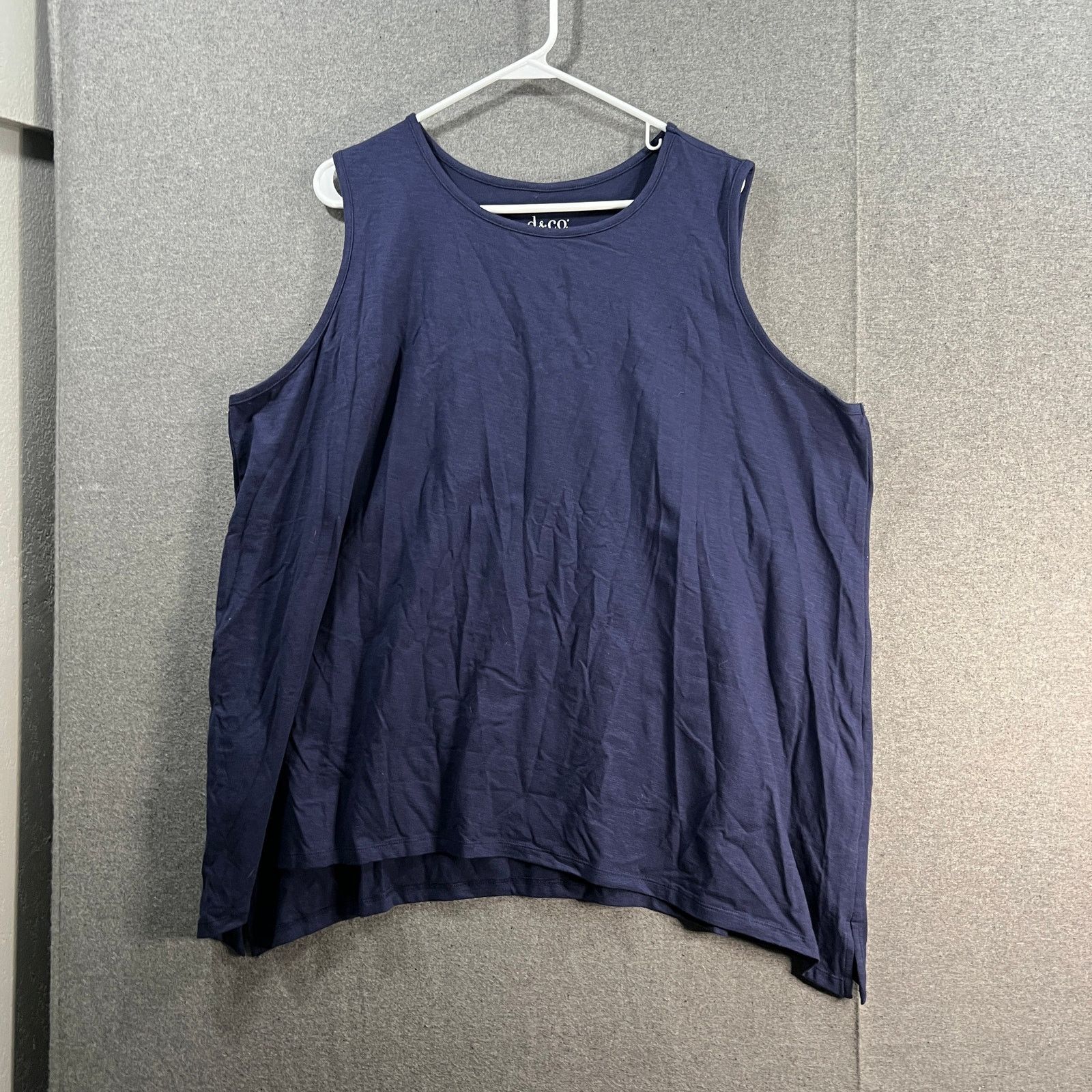Denim & Co. Denim & Co. Essentials Textured Knit Round Neck Trapeze Size XXL / US 16-18 / IT 52-54 - 1 Thumbnail