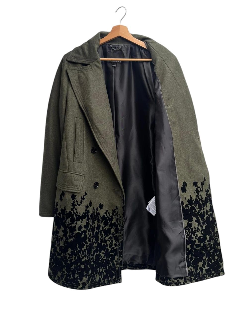 Banana Republic Banana Republic Holiday 2015 Wool Flocked Hem Coat Size S / US 4 / IT 40 - 5 Thumbnail
