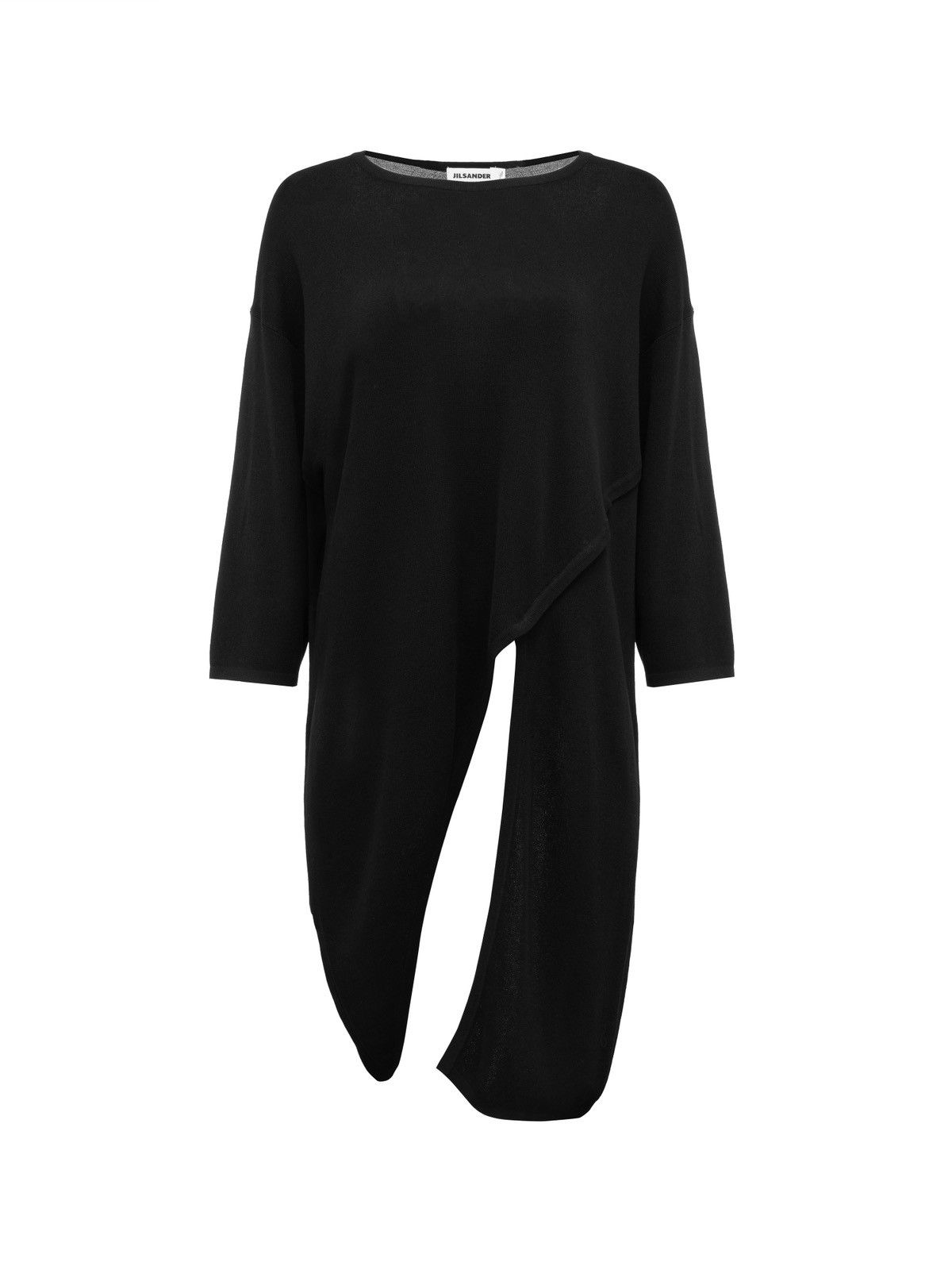 Jil Sander Jil Sander black asymmetric overlap sweater Size XS / US 0-2 / IT 36-38 - 1 Thumbnail