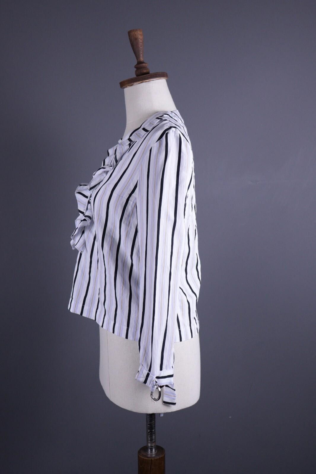 Designer Claudie Pierlot Paris White Lagenlook Blouse Shirt Sz 36 / S Size S / US 4 / IT 40 - 6 Thumbnail