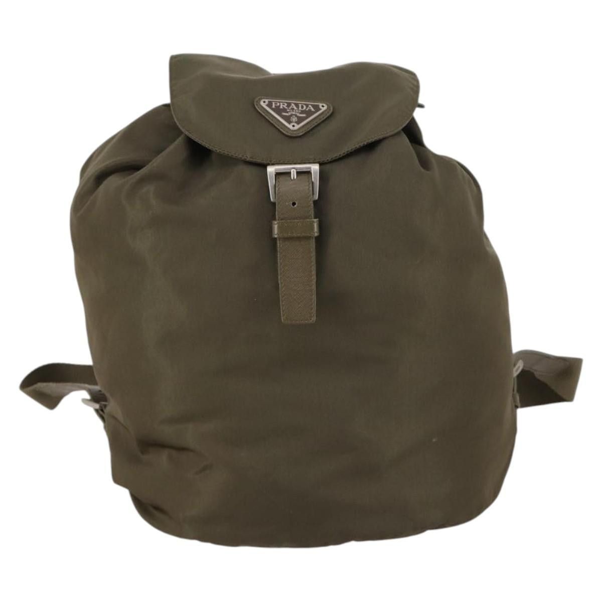 Prada PRADA Backpack Nylon Khaki Silver Size ONE SIZE - 2 Thumbnail