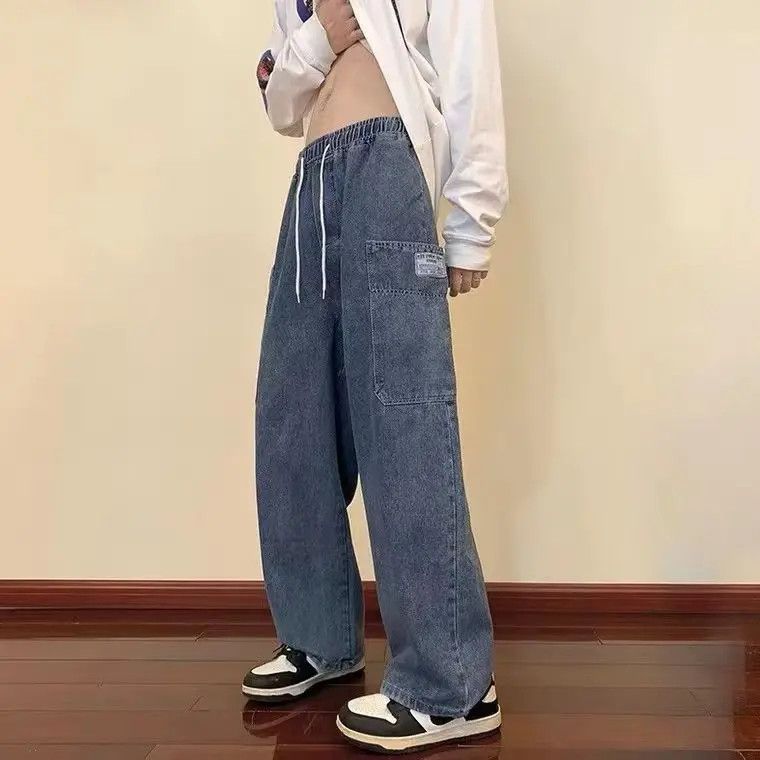 Japanese Brand × Jean Retro loose wide leg high street jeans Size US 32 / EU 48 - 4 Thumbnail