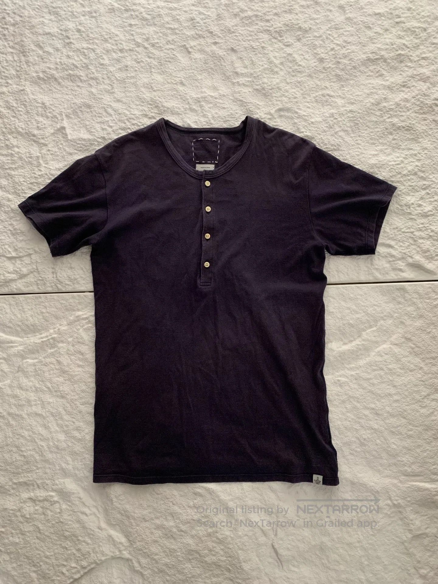 Visvim visvim Indigo Henley Short Sleeve. Size S / US 4 / IT 40 - 1 Thumbnail