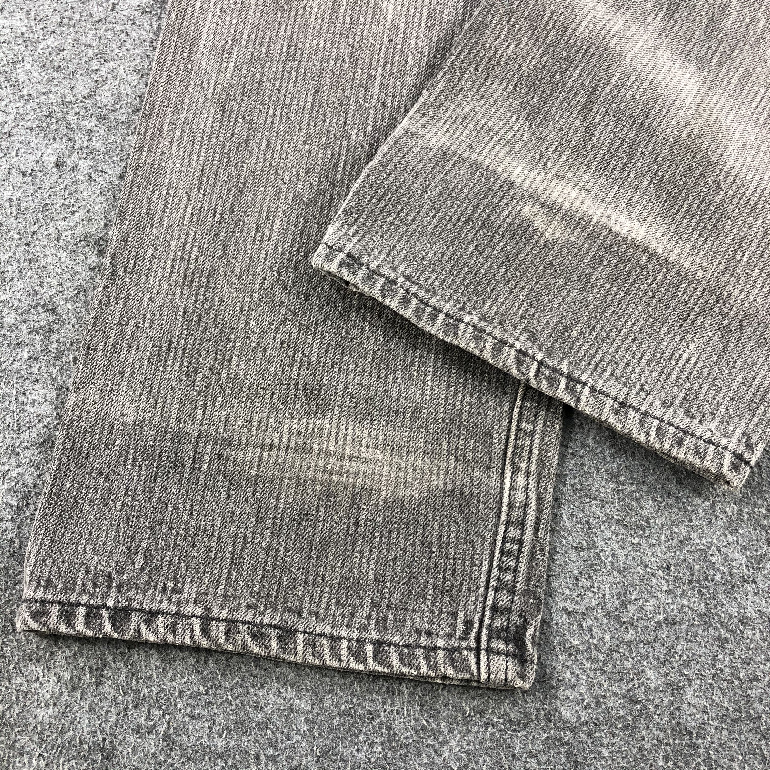 Levi's 90s Vintage Ripped Levis 501 Faded Black Jeans-J1426 Size US 39 - 6 Thumbnail