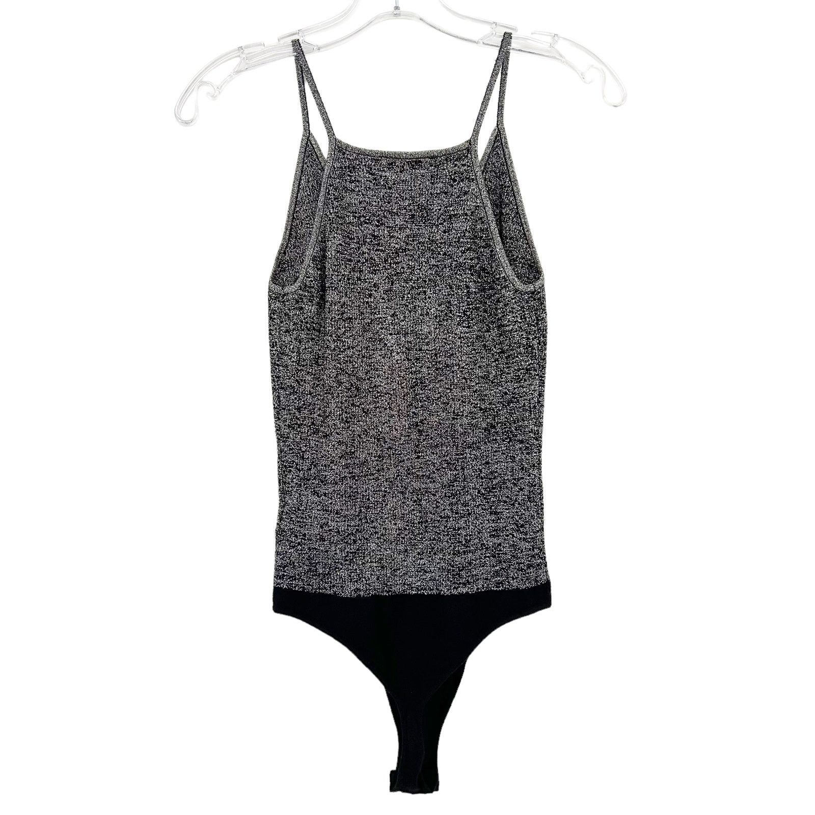 Express Express Gray Silver Sparkly V Neck Bodysuit Sz S Size S / US 4 / IT 40 - 4 Thumbnail