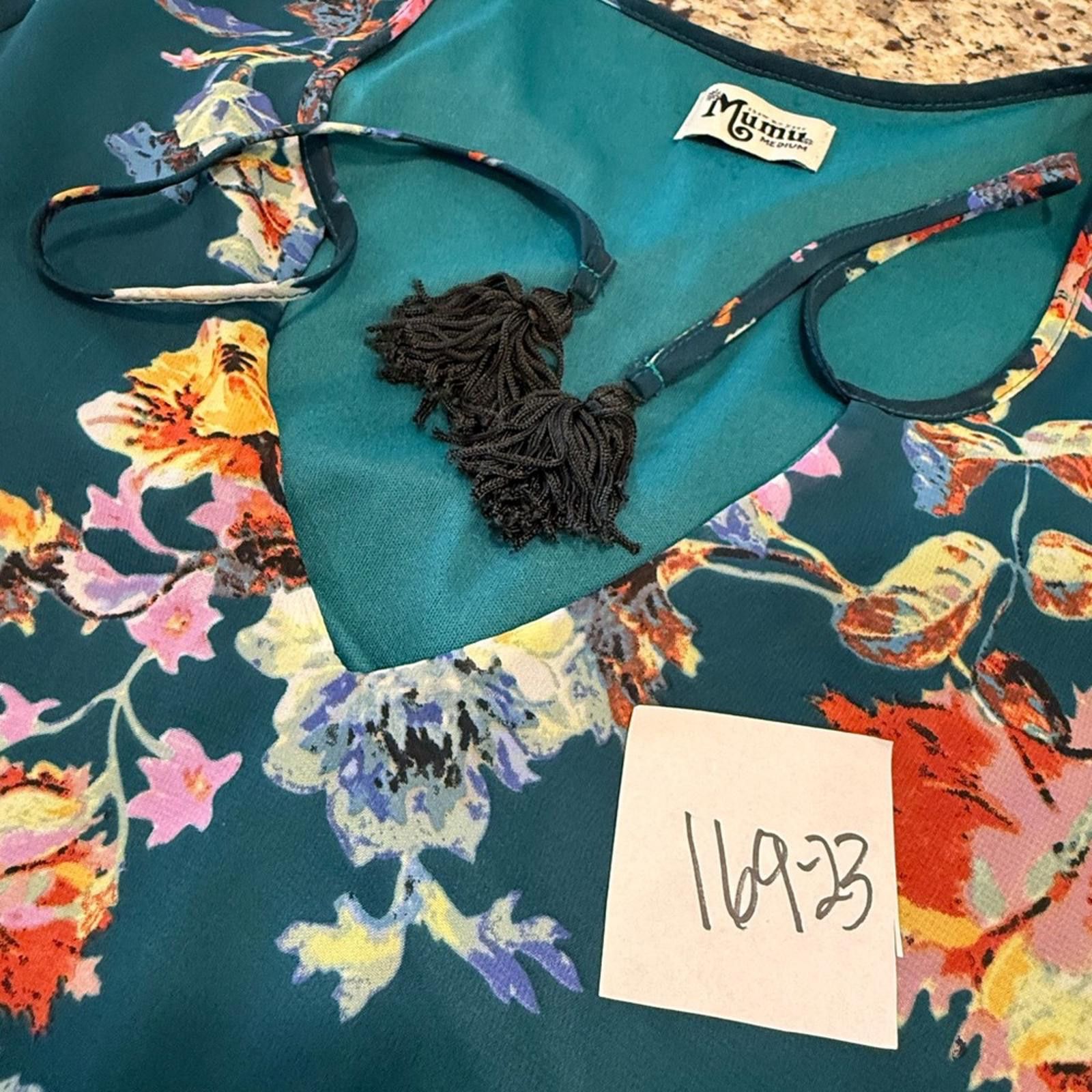 Other Show me Your MuMu boho floral tunic top teal pink yellow Med Size M / US 6-8 / IT 42-44 - 11 Thumbnail