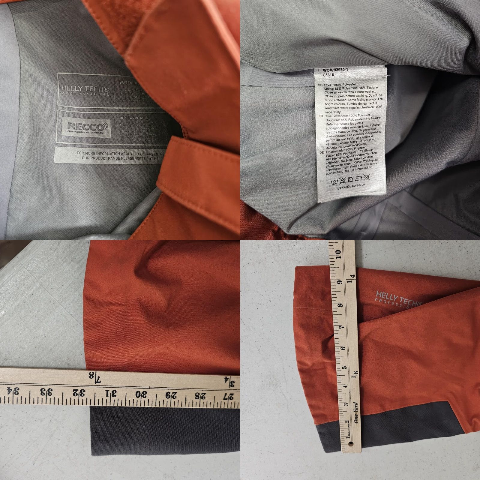 Helly Hansen Helly Hansen Pants Mens Small Reddish Orange Helly Tech ULLR Ski Snowboard Shell Shirt Hoodie? (Note: This line intentionally not added) Size US 29 - 9 Thumbnail