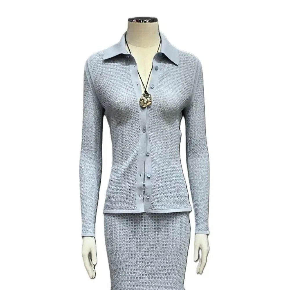 Tom Ford o1loc1c0326 CAK372 Openwork Stretch Viscose Cardigan Shirt Size S / US 4 / IT 40 - 2 Thumbnail
