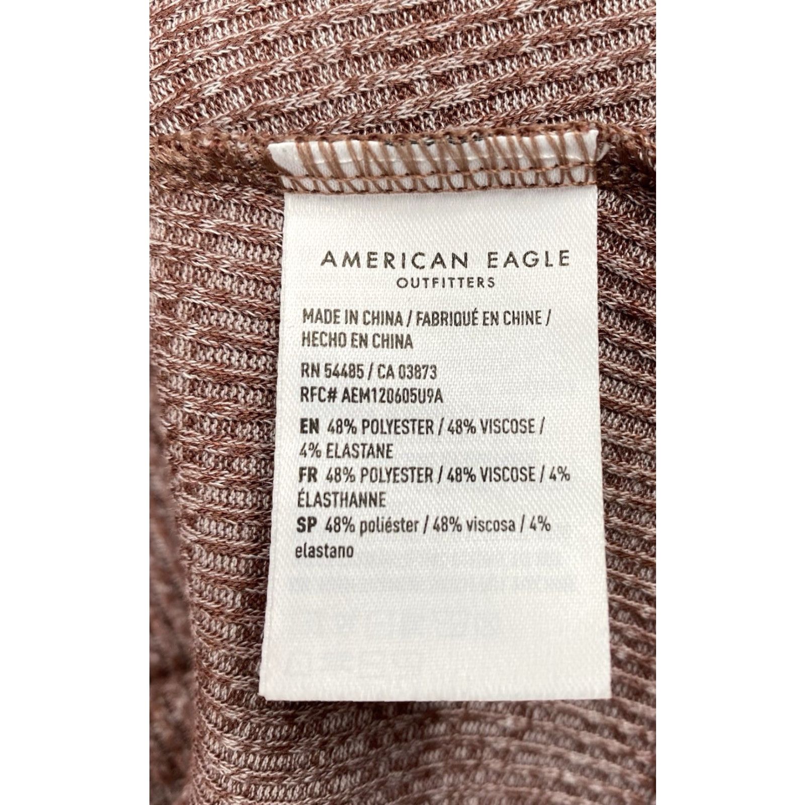 American Eagle Outfitters American Eagle Outfitters Nightgown Womens Pink Heather V-Neck Long Sleeve Heather Knit Gown S Satin/Polyester Spandex Size S / US 4 / IT 40 - 4 Thumbnail