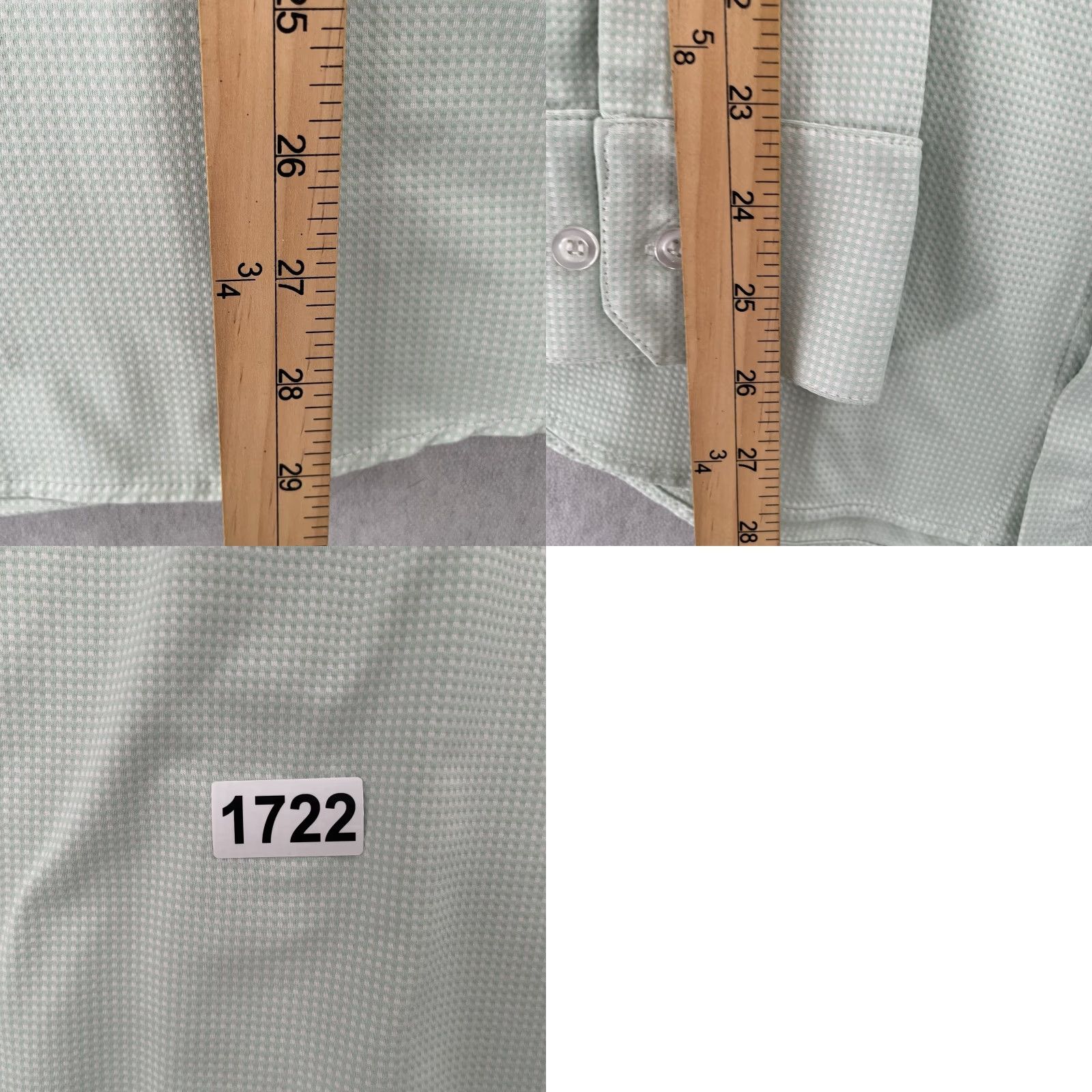 Mizzen+Main Mizzen+Main Shirt Adult XL Mint Green Button-Up Stretch Trim Fit American Made Size US XL / EU 56 / 4 - 8 Thumbnail