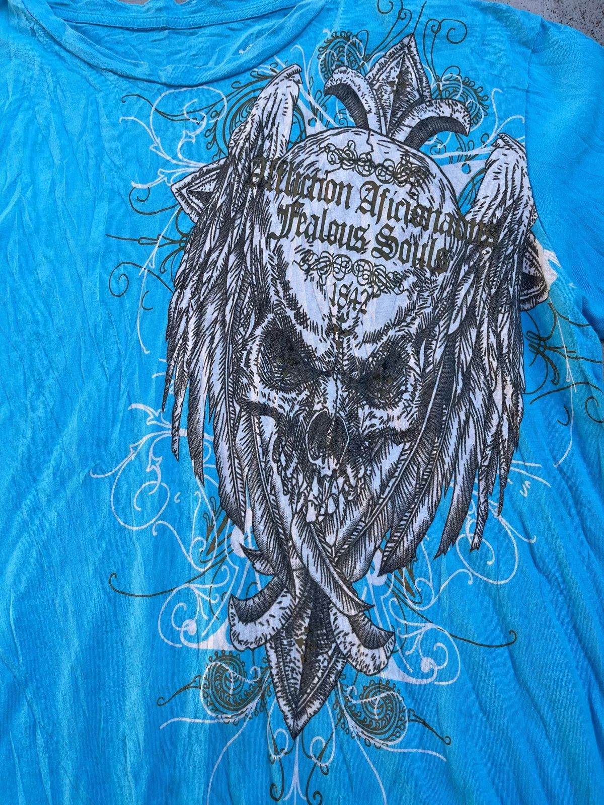 Affliction Gothic Afflication Skull Punk Tee LGB Size US M / EU 48-50 / 2 - 3 Thumbnail