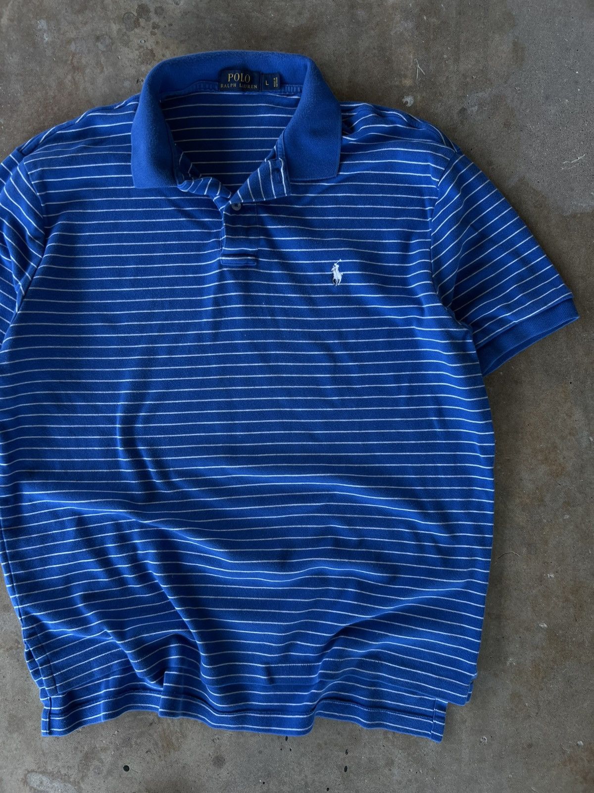 Polo Ralph Lauren Vintage Polo Ralph Lauren Striped Button Up Polo Shirt Size US L / EU 52-54 / 3 - 2 Thumbnail