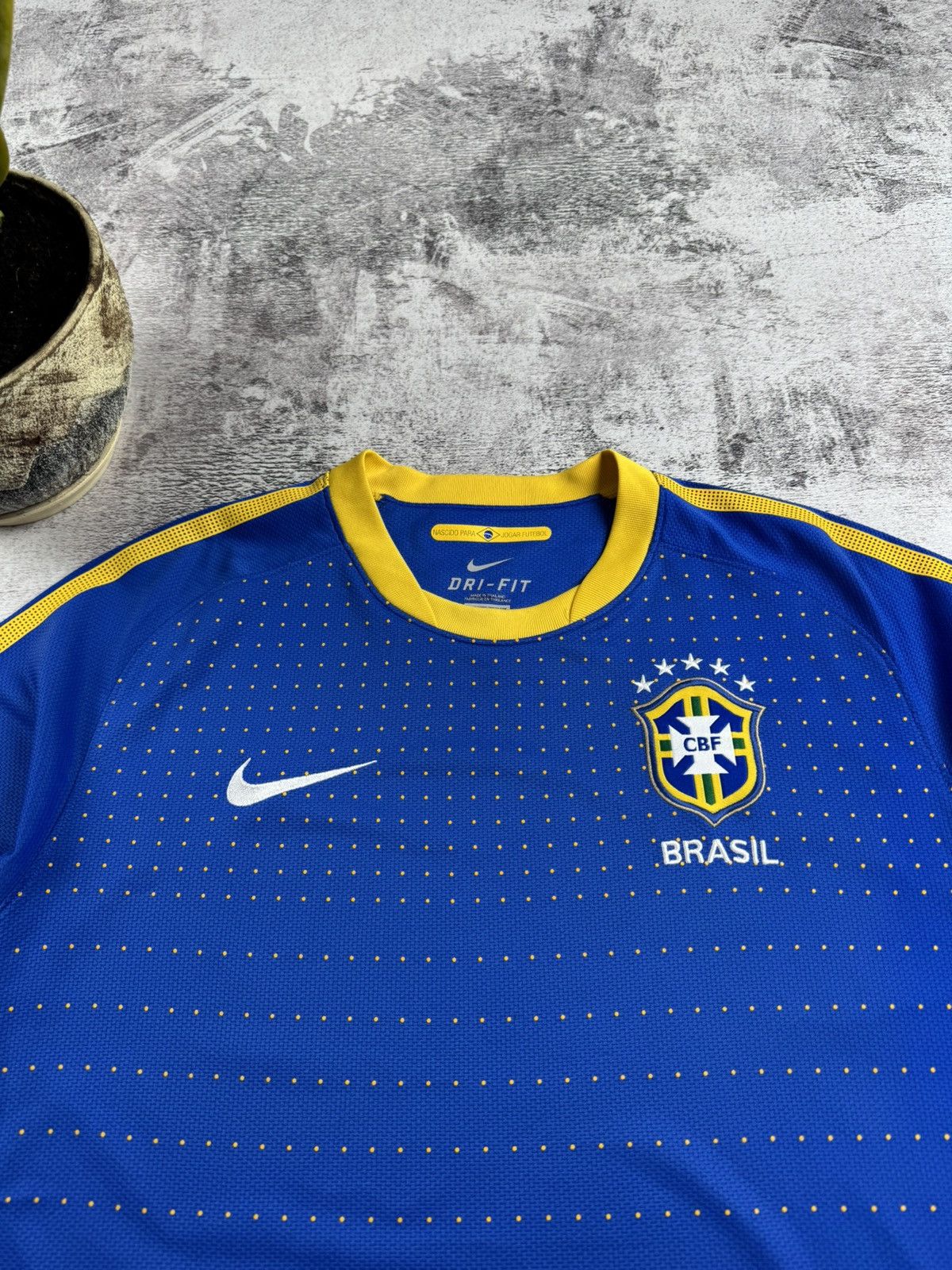 Nike Nike BRAZIL Away 2010/2011 National Football T Shirt Jersey Size US L / EU 52-54 / 3 - 6 Thumbnail