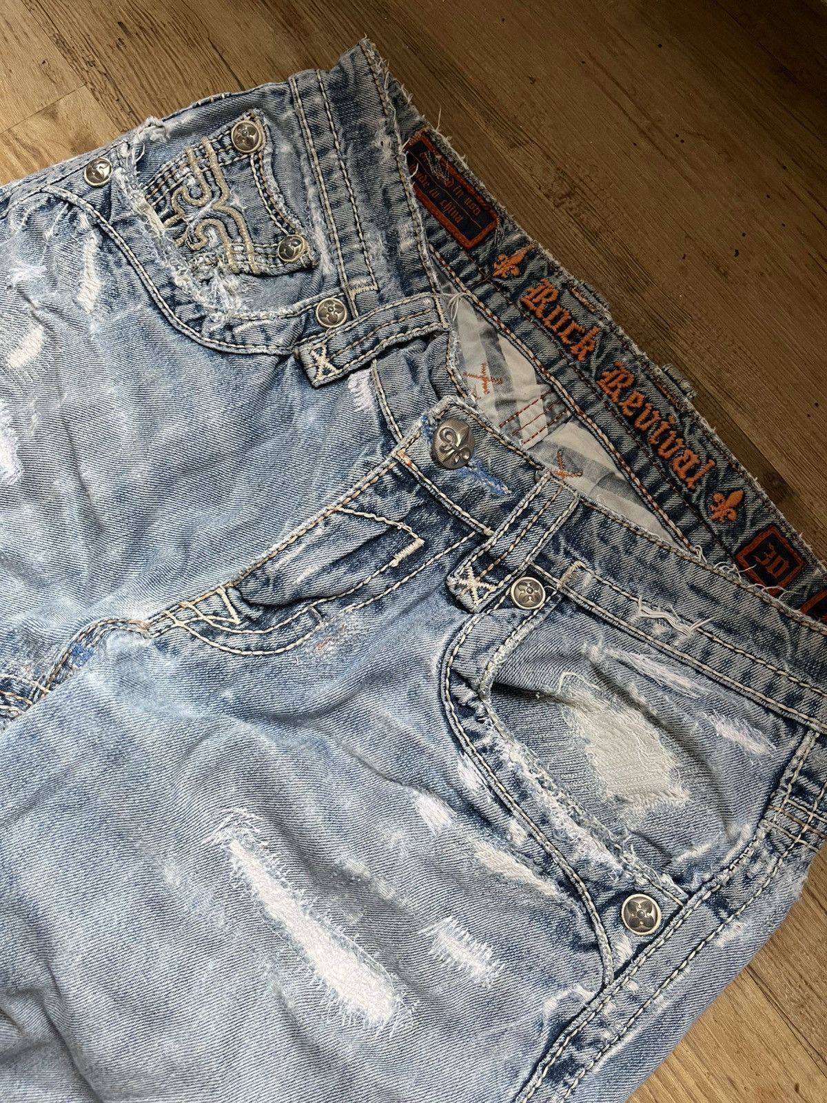 Rock Revival Rock Revial Custom Rework Jeans Size US 30 / EU 46 - 5 Thumbnail