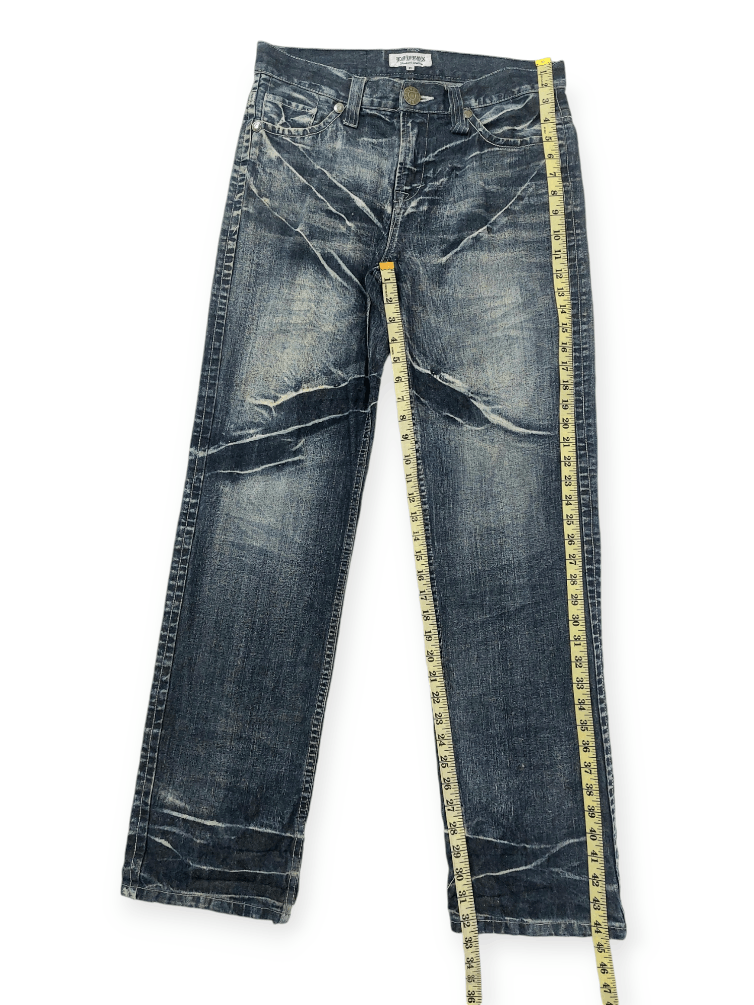 LOWBOX Vintage Lowbox Punk Distressed Denim Size US 33 - 17 Thumbnail