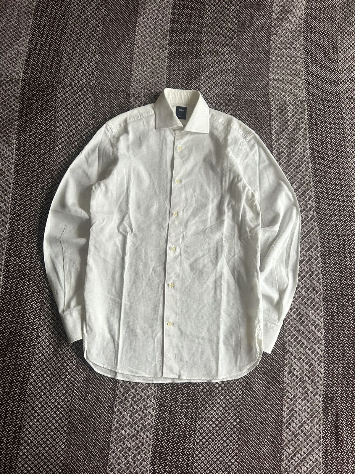 Boggi Boggi Milano White Shirt Mens Regular Fit Solid Style Size M Size US M / EU 48-50 / 2 - 1 Thumbnail