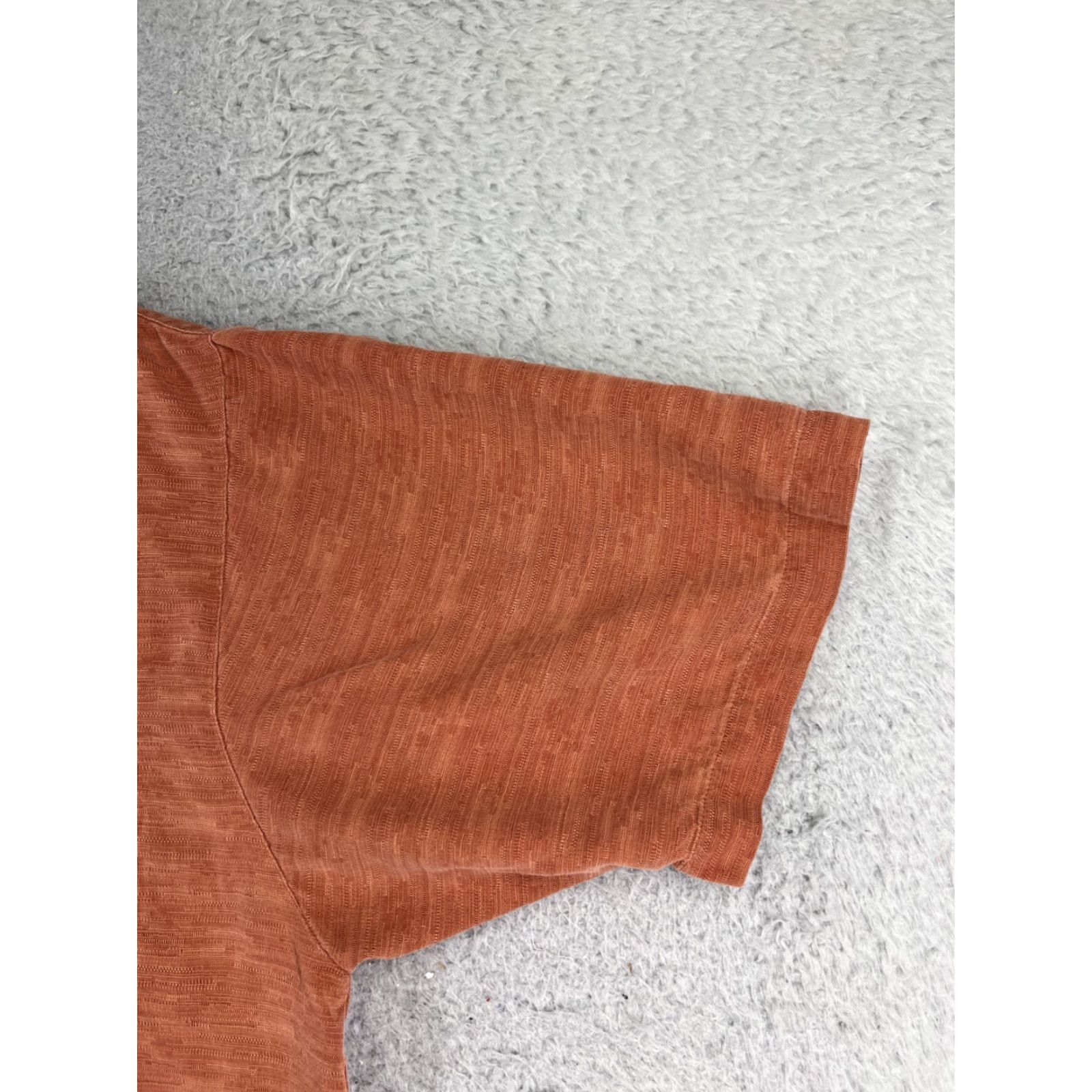 Tommy Bahama Tommy Bahama Shirt Men Large Orange Stripe Pocket 100% Silk Hawaiian Size US L / EU 52-54 / 3 - 2 Thumbnail