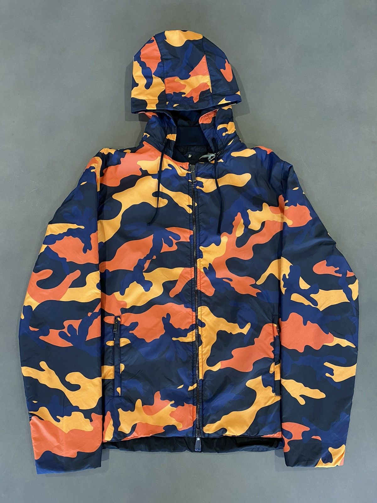 Valentino Camo/Black Reversible Nylon Down Jacket