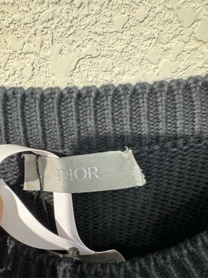 Dior Dior Co-branded embroidered logo knitted short sleeves Size US XL / EU 56 / 4 - 2 Thumbnail