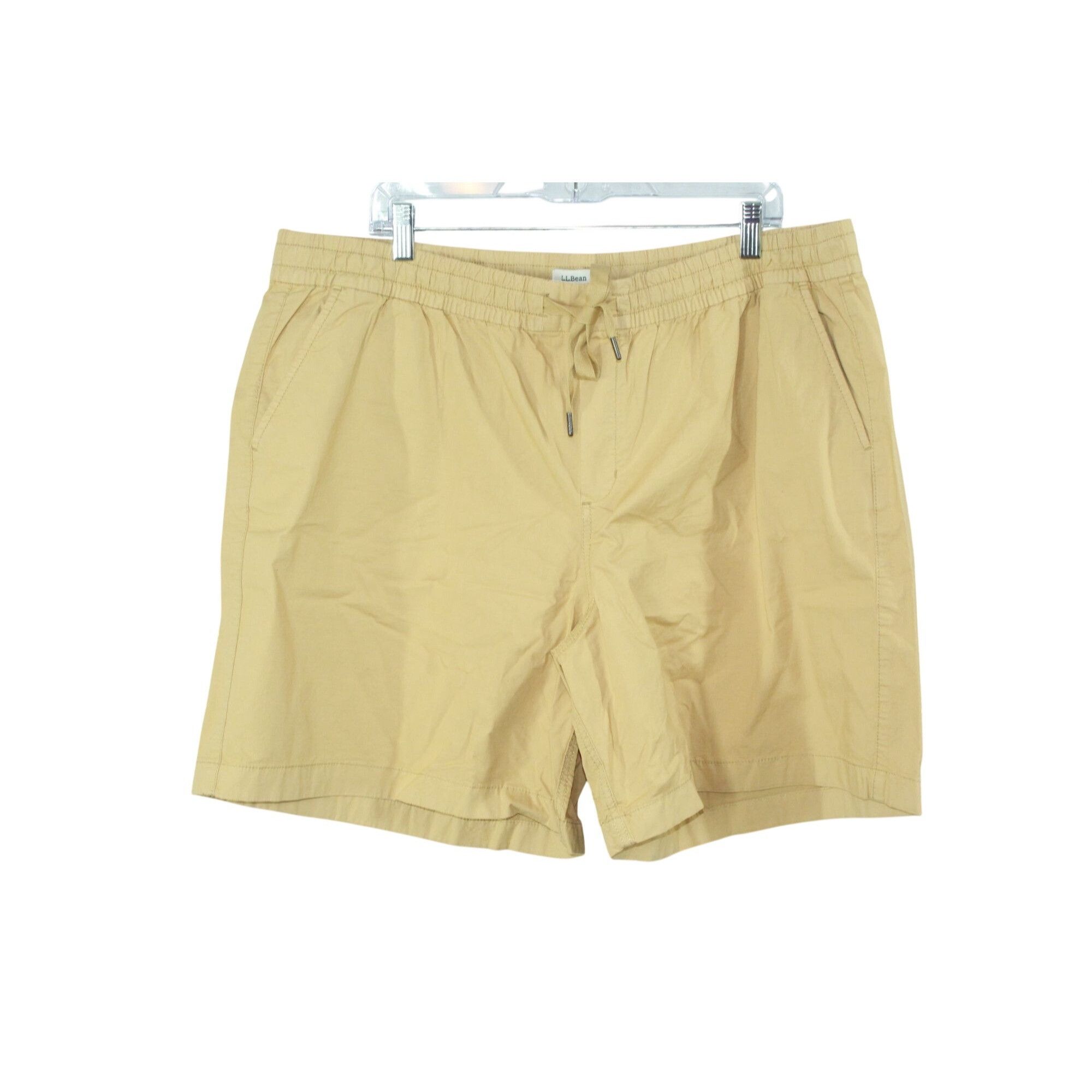 L.L. Bean LL Bean Women’s Pull On Shorts Tan Elastic Waist Drawstring Size 42" / US 20 - 1 Thumbnail