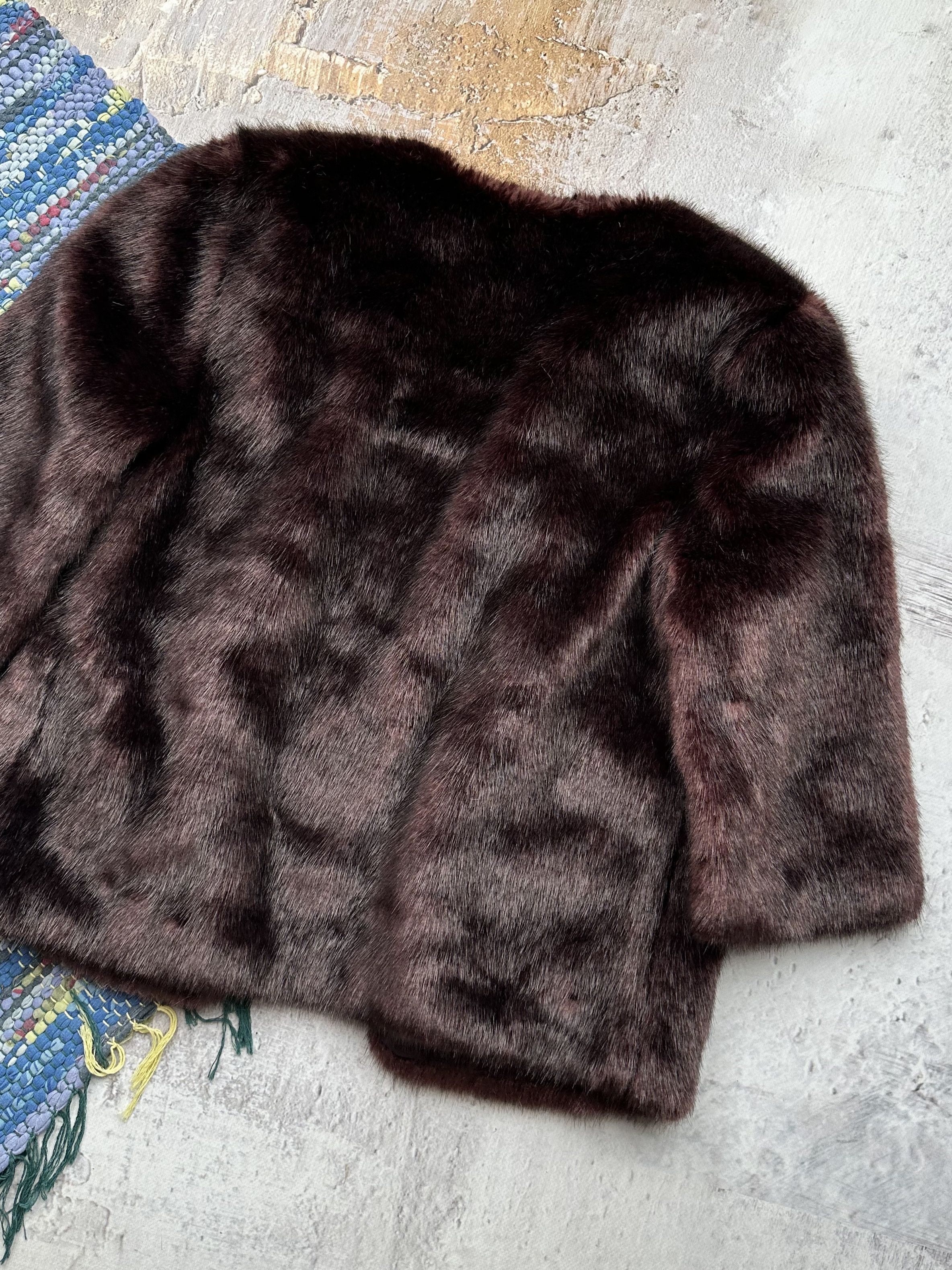 Japanese Brand Vintage Faux Fur Coat A367D15(462) Size S / US 4 / IT 40 - 7 Thumbnail
