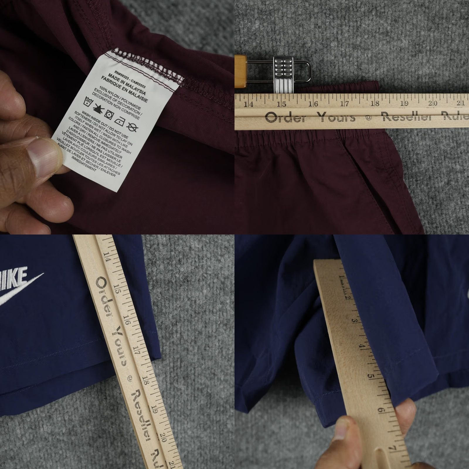 Nike Nike Swim Shorts Mens 2XL Colorblock Blue Maroon Drawstring Elastic Waist Pockets Quick Dry FB8714-410 Size US 39 - 8 Thumbnail