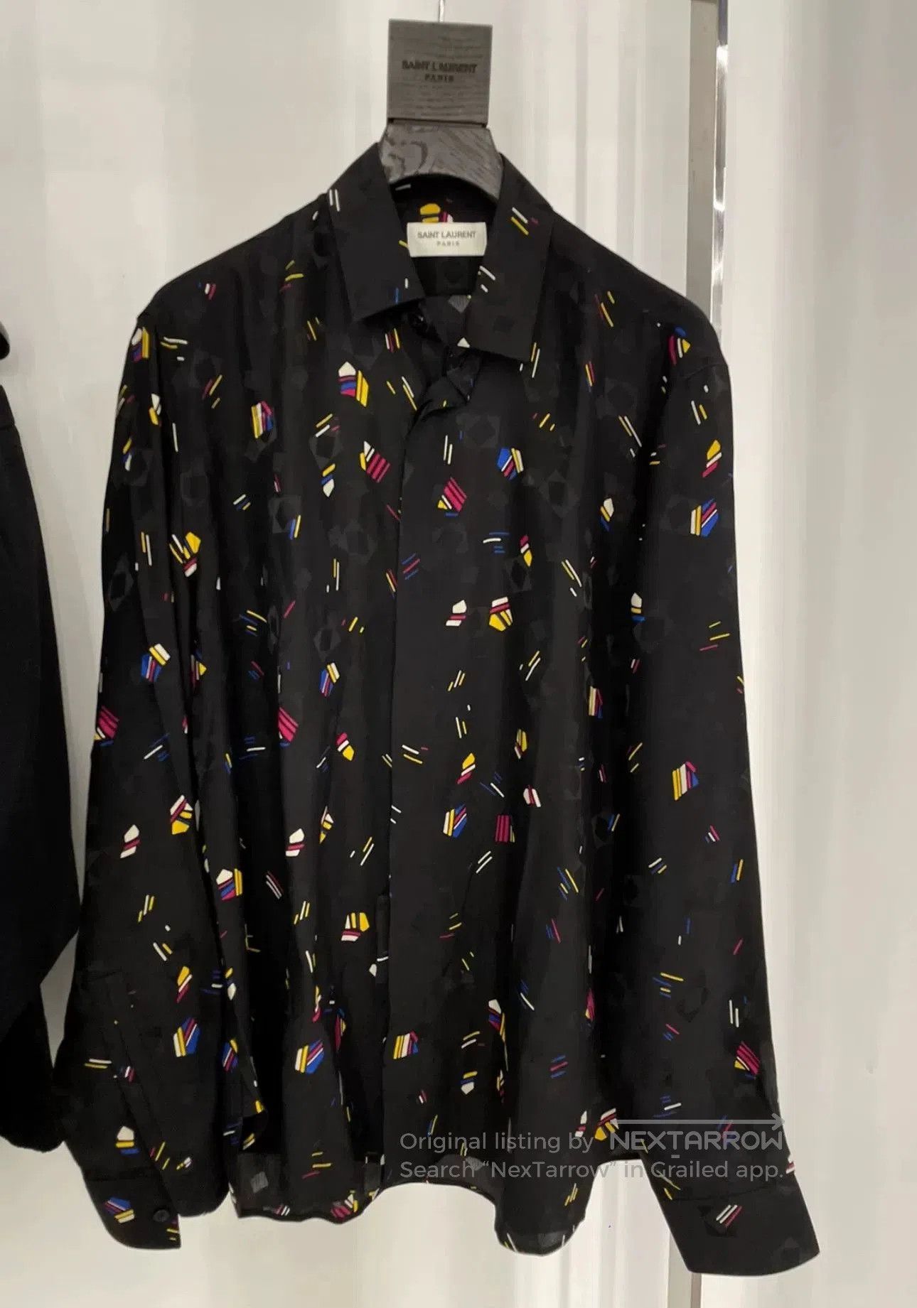 Yves Saint Laurent Saint Laurent Men's Mondrian Silk Shirt. Size US M / EU 48-50 / 2 - 1 Thumbnail
