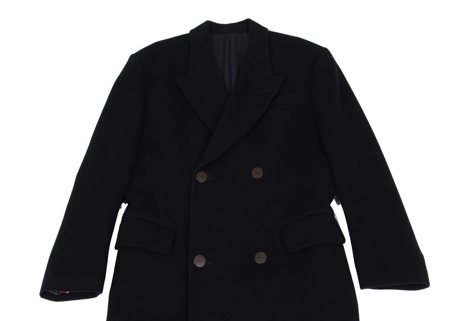 Jean Paul Gaultier Double-Breasted Wool Chester Coat in Navy, Size 50 Size US M / EU 48-50 / 2 - 2 Thumbnail
