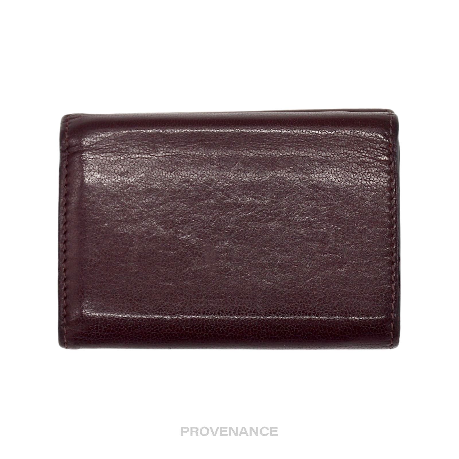 Givenchy 🔴 Givenchy Two Tone Trifold Wallet - Burgundy Leather Size ONE SIZE - 2 Thumbnail