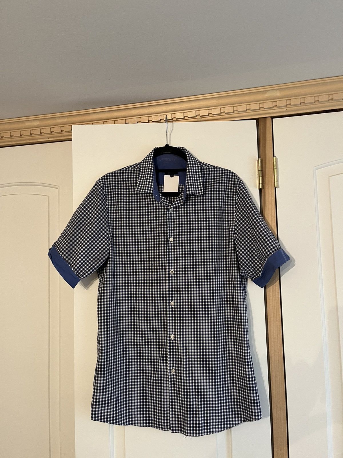 Jil Sander X Raf Simons Gingham Roll Cuff Shirt Size 42