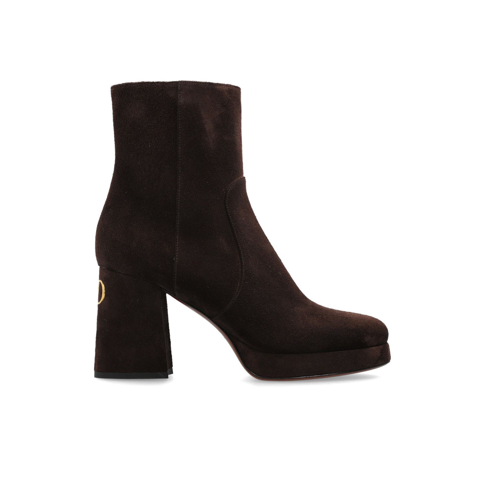Valentino Garavani Suede Brown 95mm Platform Ankle Boots New, Women's (Size 6)