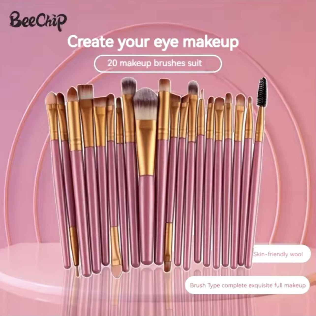 Designer BeeChip Makeup Brushes Set 13Pc Foundation Concealer Size ONE SIZE - 9 Thumbnail
