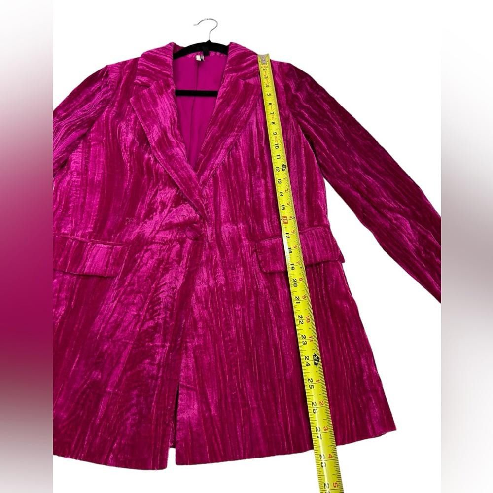 Topshop Topshop l Pink Crinkled Velvet Pant Suit Size 2/4 Size S / US 4 / IT 40 - 4 Thumbnail