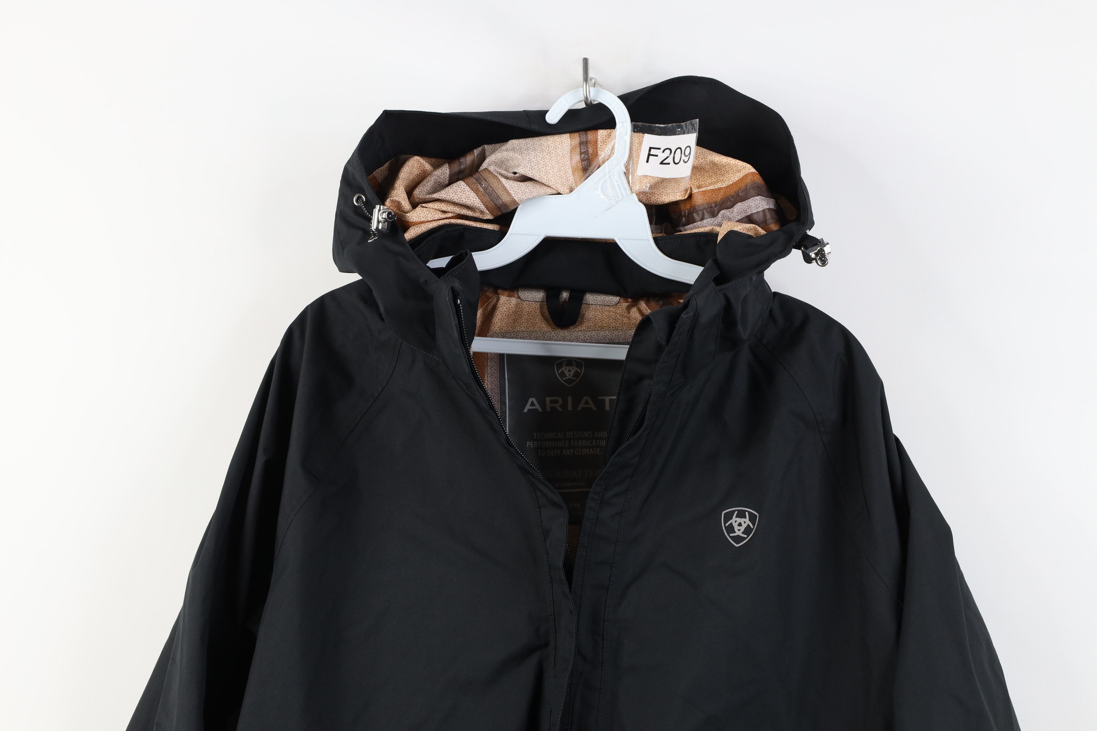 Ariat Ariat Ariattek Waterproof Hooded Full Zip Jacket Coat Black Size XL / US 12-14 / IT 48-50 - 2 Thumbnail