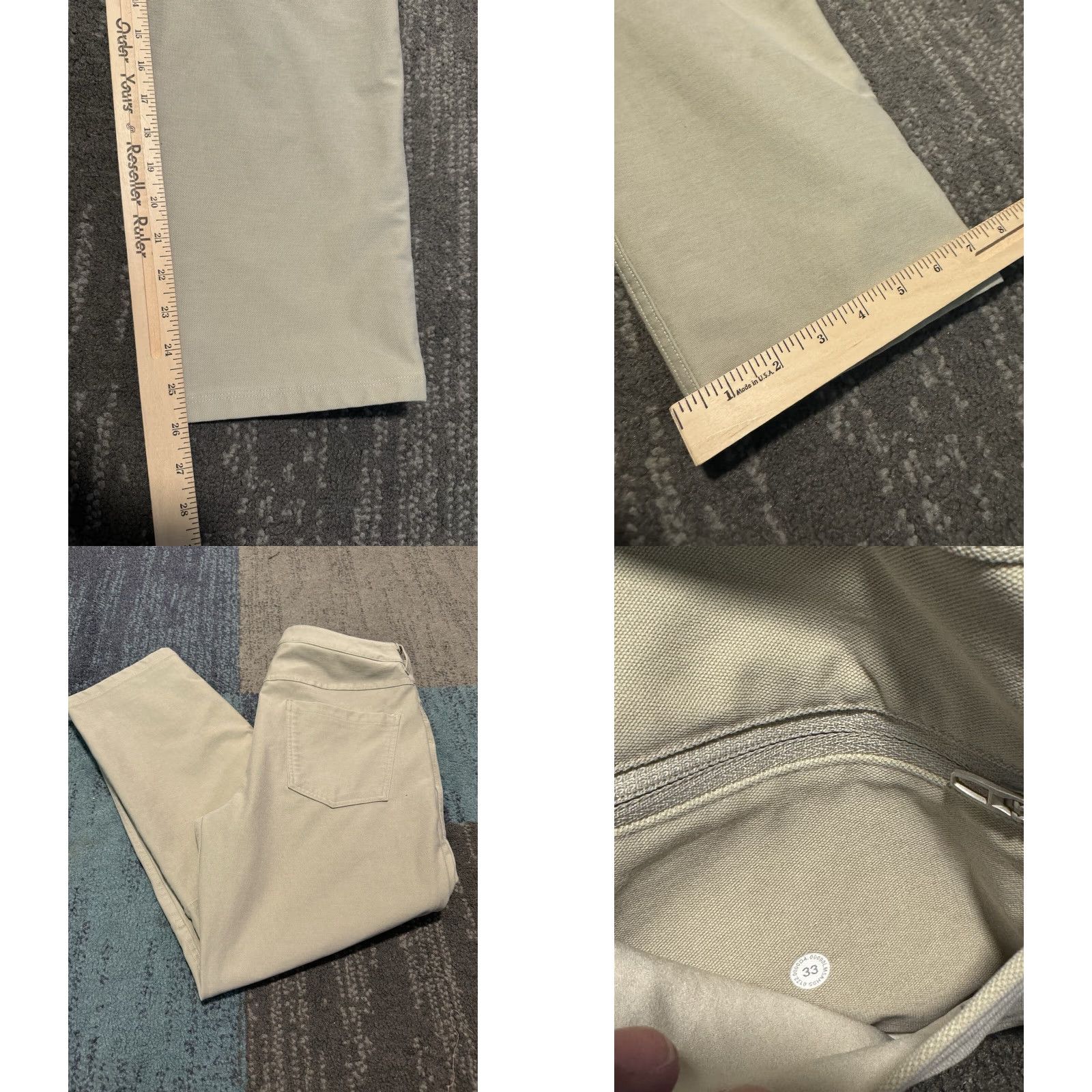 Lululemon Lululemon ABC Relaxed-Fit Pant Men 33 Beige Casual Stretch Khakis Pace Breaker Walking Size US 33 - 9 Thumbnail