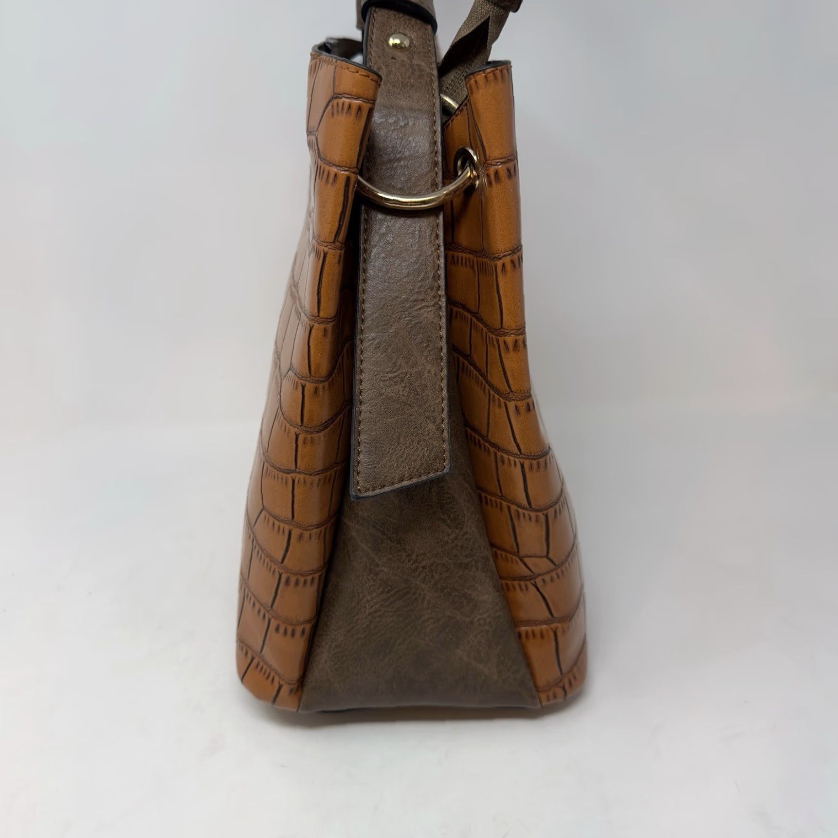 CO Jen & Co Olivia Leopard Print Contrast Hobo Shoulder Bag Purse Brown Vegan NWT Size ONE SIZE - 2 Thumbnail
