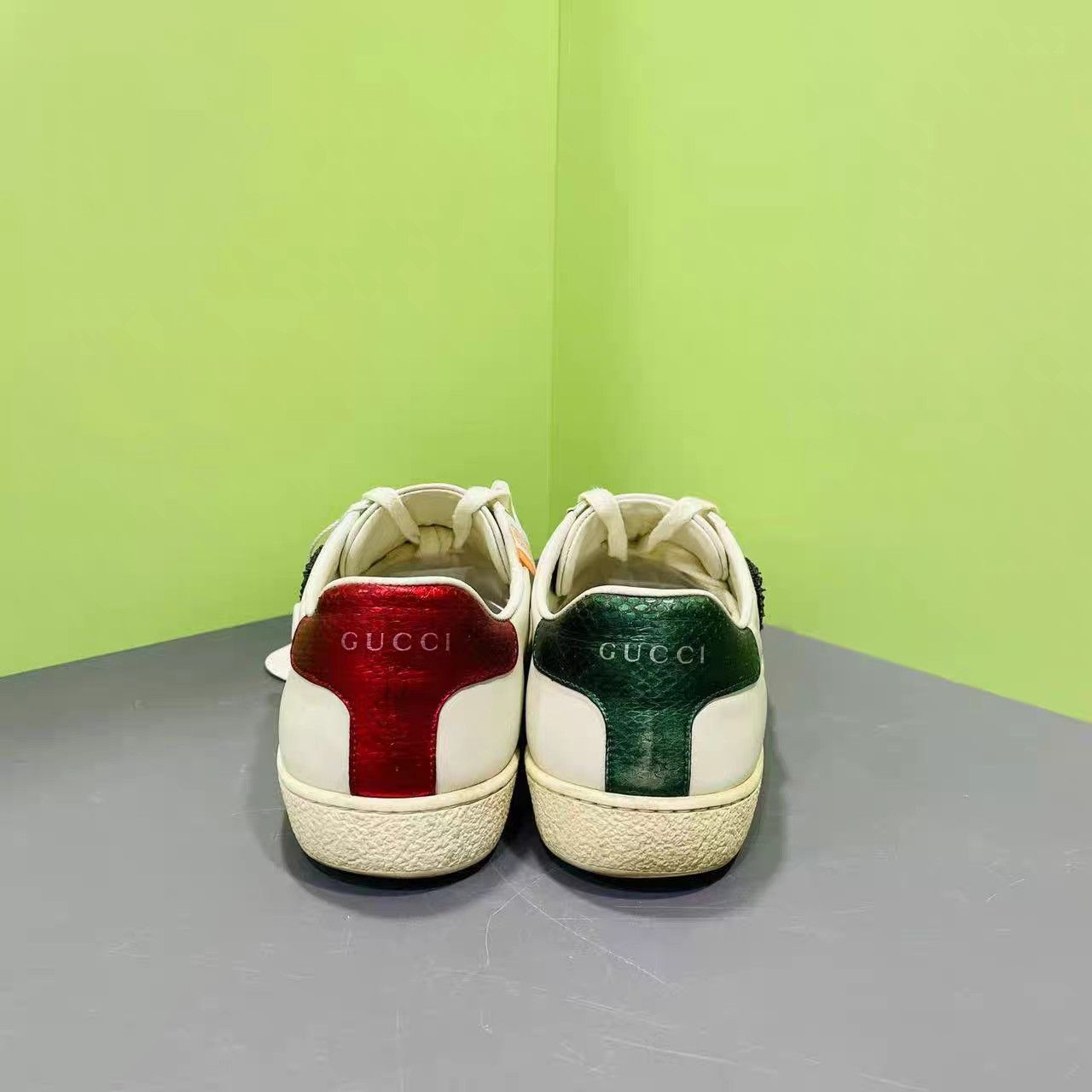 Gucci Gucci Ace Crystal Pin Sneakers K15 Size US 6 / IT 36 - 7 Thumbnail