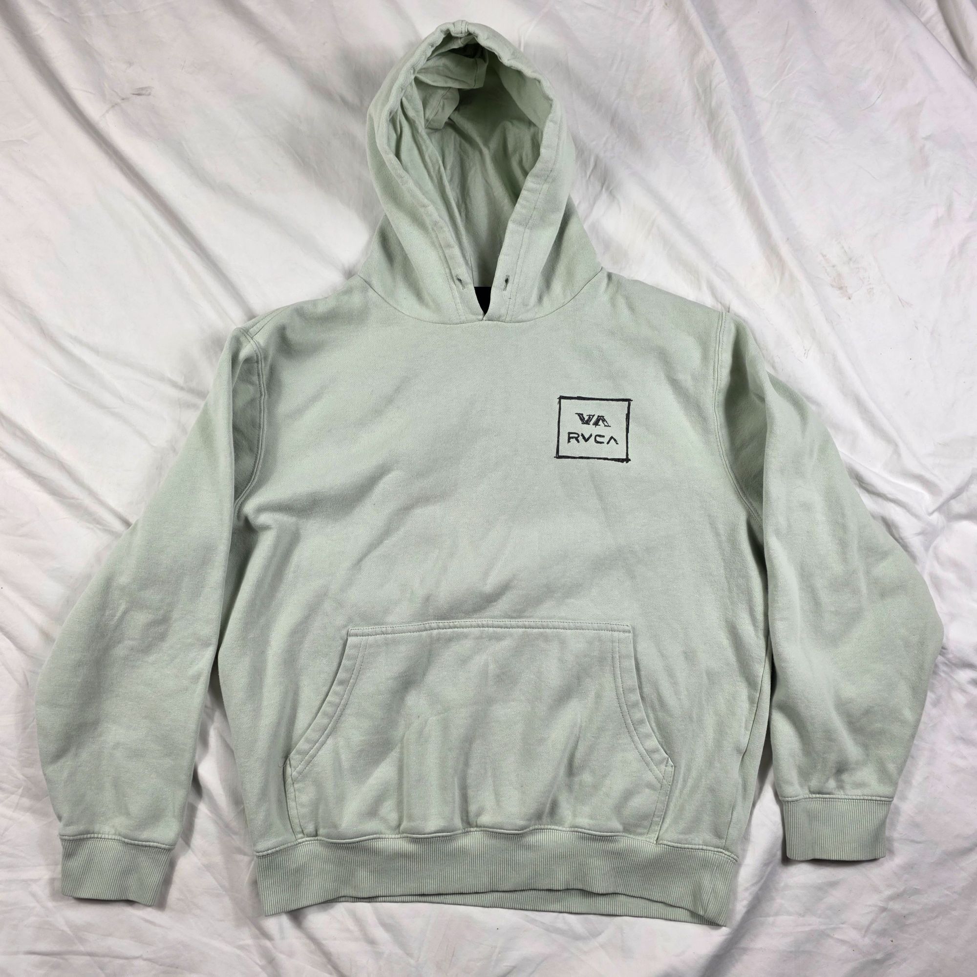 RVCA RVCA Mens Size Large Mint Green Hoodie Pullover Sweatshirt C Size US L / EU 52-54 / 3 - 2 Thumbnail