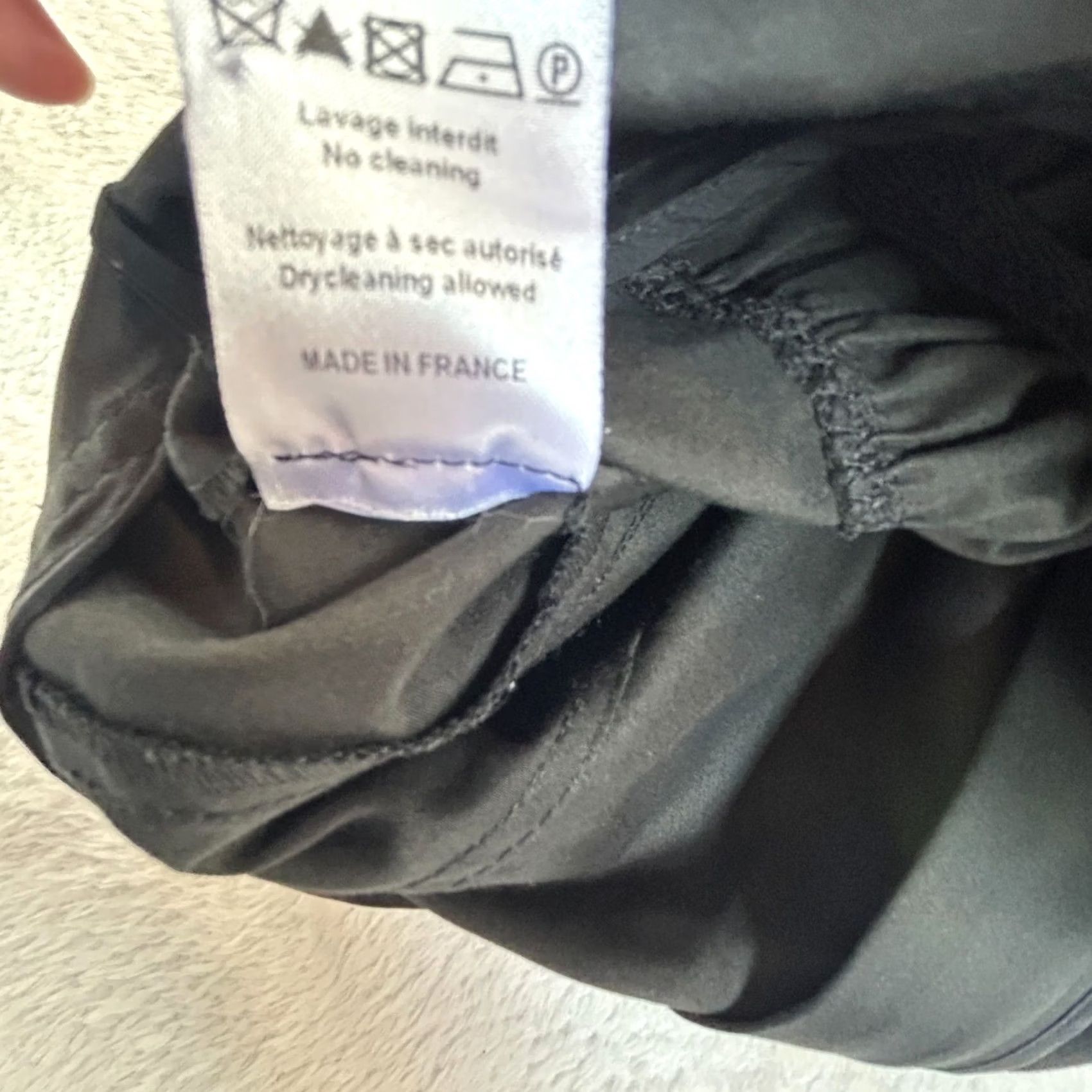 Nina Ricci Nina Ricci Womens Black Pencil Skirt Size 36 Cotton Silk Ruched Made in France Size 25" / US 0 / IT 36 - 5 Thumbnail
